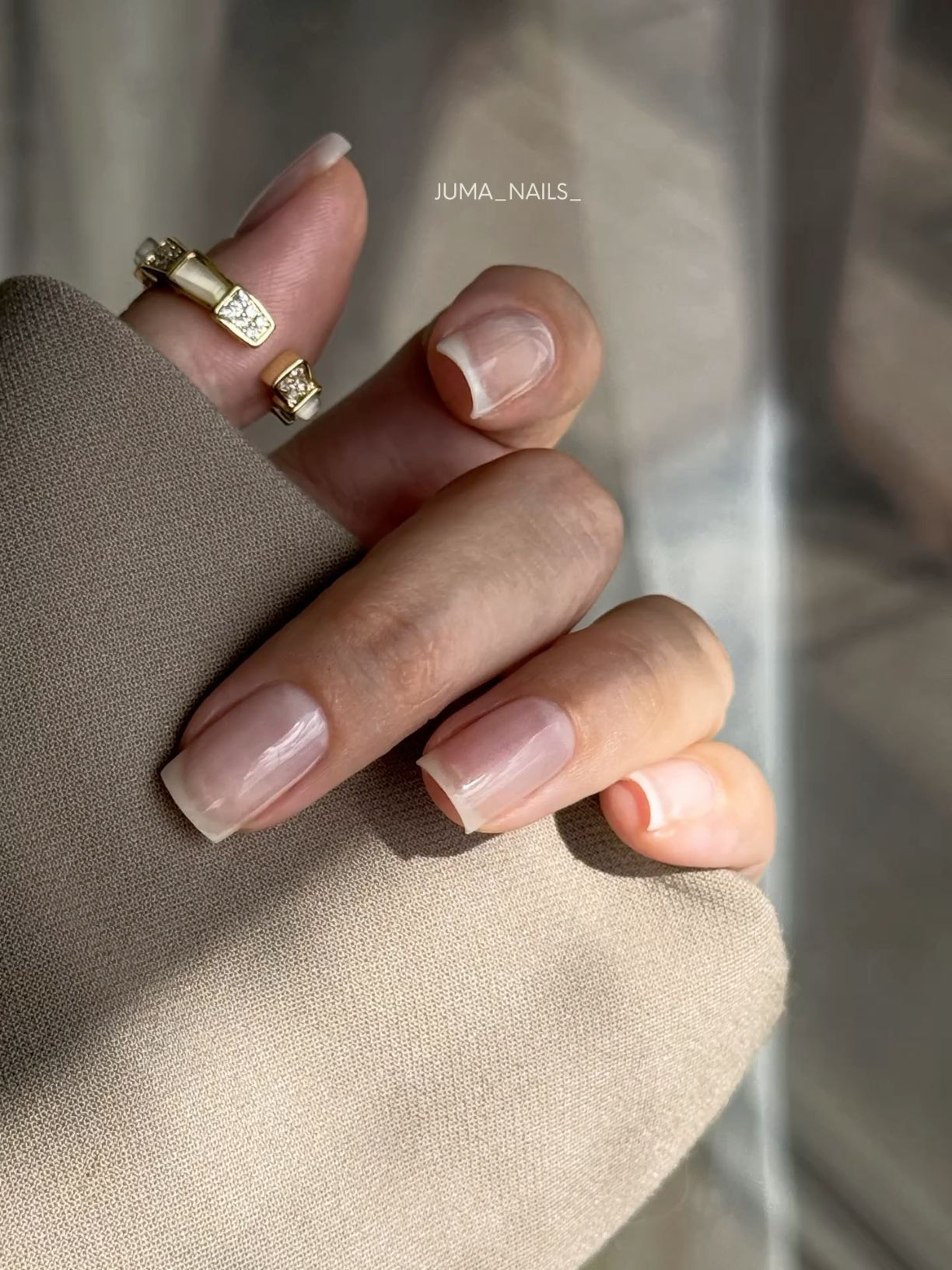 Elegant Milky White French Tip Nails: Minimalist Glossy Manicure